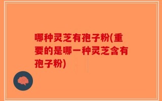 哪种灵芝有孢子粉(重要的是哪一种灵芝含有孢子粉)