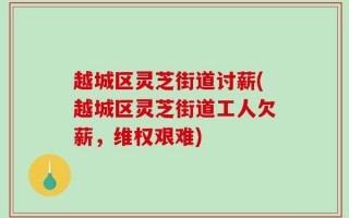 越城区灵芝街道讨薪(越城区灵芝街道工人欠薪，维权艰难)