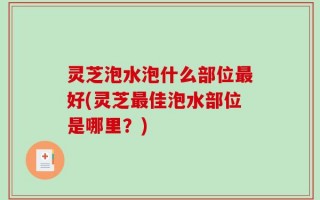 灵芝泡水泡什么部位最好(灵芝最佳泡水部位是哪里？)