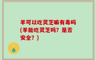 羊可以吃灵芝嘛有毒吗(羊能吃灵芝吗？是否安全？)