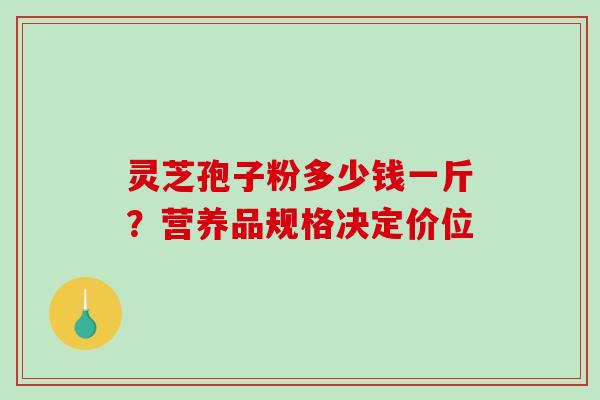 灵芝孢子粉多少钱一斤？营养品规格决定价位-第1张图片-破壁灵芝孢子粉研究指南