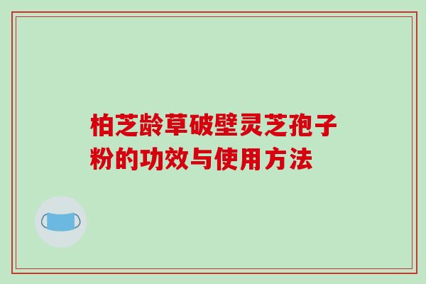 柏芝龄草破壁灵芝孢子粉的功效与使用方法-第1张图片-破壁灵芝孢子粉研究指南 柏芝龄草破壁灵芝孢子粉的功效与使用方法-第1张图片-破壁灵芝孢子粉研究指南