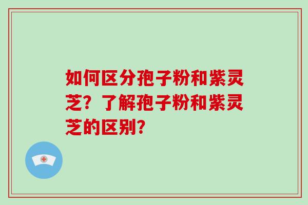 如何区分孢子粉和紫灵芝？了解孢子粉和紫灵芝的区别？-第1张图片-破壁灵芝孢子粉研究指南