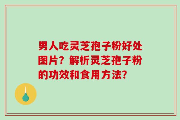 男人吃灵芝孢子粉好处图片？解析灵芝孢子粉的功效和食用方法？-第1张图片-破壁灵芝孢子粉研究指南