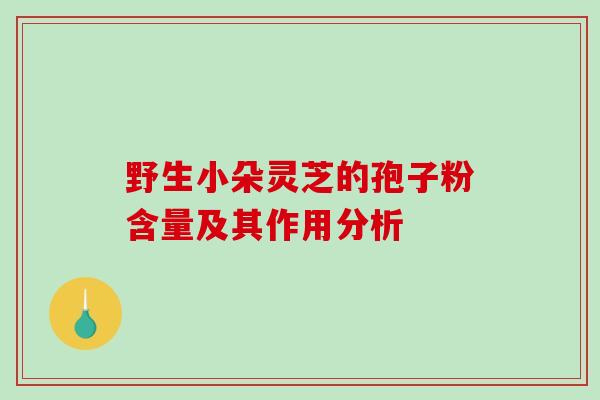 野生小朵灵芝的孢子粉含量及其作用分析-第1张图片-破壁灵芝孢子粉研究指南 野生小朵灵芝的孢子粉含量及其作用分析-第1张图片-破壁灵芝孢子粉研究指南