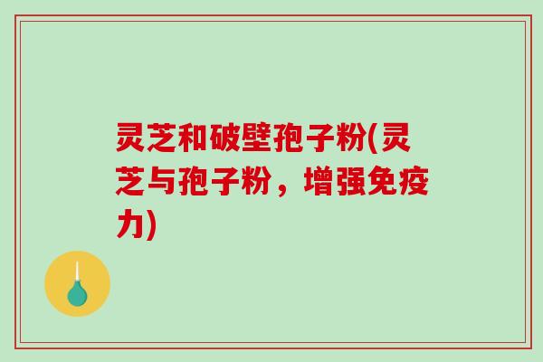 灵芝和破壁孢子粉(灵芝与孢子粉，增强免疫力)-第1张图片-破壁灵芝孢子粉研究指南