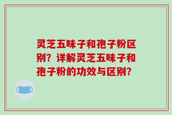 灵芝五味子和孢子粉区别?详解灵芝五味子和孢子粉的功效与区别?-第1张图片-破壁灵芝孢子粉研究指南 灵芝五味子和孢子粉区别?详解灵芝五味子和孢子粉的功效与区别?-第1张图片-破壁灵芝孢子粉研究指南