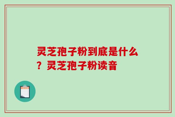 灵芝孢子粉到底是什么?灵芝孢子粉读音-第1张图片-破壁灵芝孢子粉研究指南 灵芝孢子粉到底是什么?灵芝孢子粉读音-第1张图片-破壁灵芝孢子粉研究指南
