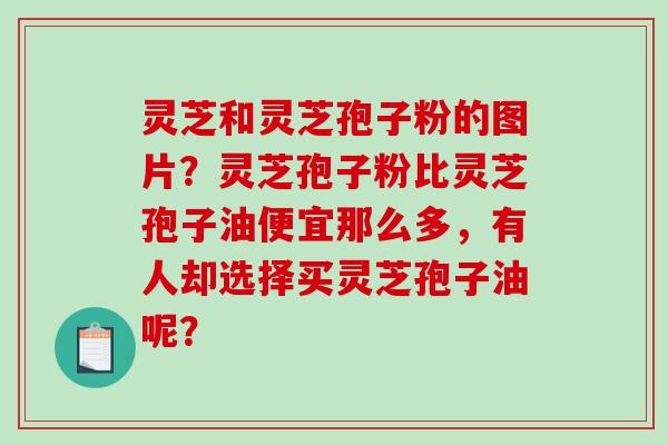 灵芝和灵芝孢子粉的图片?灵芝孢子粉比灵芝孢子油便宜那么多,有人却选择买灵芝孢子油呢?-第1张图片-破壁灵芝孢子粉研究指南 灵芝和灵芝孢子粉的图片?灵芝孢子粉比灵芝孢子油便宜那么多,有人却选择买灵芝孢子油呢?-第1张图片-破壁灵芝孢子粉研究指南