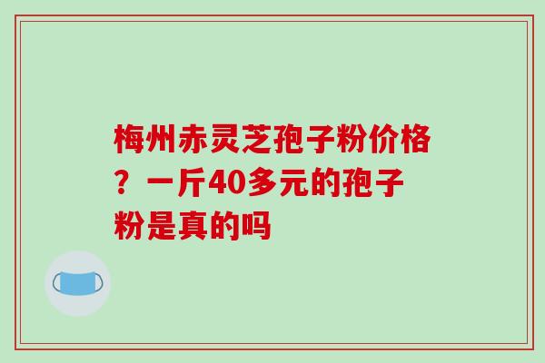 梅州赤灵芝孢子粉价格?一斤40多元的孢子粉是真的吗-第1张图片-破壁灵芝孢子粉研究指南 梅州赤灵芝孢子粉价格?一斤40多元的孢子粉是真的吗-第1张图片-破壁灵芝孢子粉研究指南