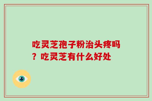 吃灵芝孢子粉治头疼吗?吃灵芝有什么好处-第1张图片-破壁灵芝孢子粉研究指南 吃灵芝孢子粉治头疼吗?吃灵芝有什么好处-第1张图片-破壁灵芝孢子粉研究指南