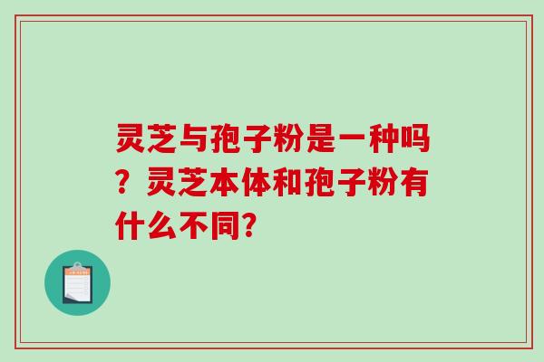 灵芝与孢子粉是一种吗?灵芝本体和孢子粉有什么不同?-第1张图片-破壁灵芝孢子粉研究指南 灵芝与孢子粉是一种吗?灵芝本体和孢子粉有什么不同?-第1张图片-破壁灵芝孢子粉研究指南