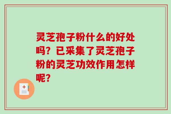 灵芝孢子粉什么的好处吗?已采集了灵芝孢子粉的灵芝功效作用怎样呢?-第1张图片-破壁灵芝孢子粉研究指南 灵芝孢子粉什么的好处吗?已采集了灵芝孢子粉的灵芝功效作用怎样呢?-第1张图片-破壁灵芝孢子粉研究指南