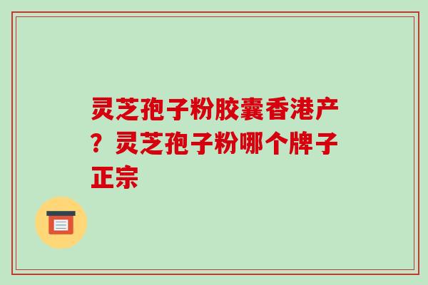 灵芝孢子粉胶囊香港产？灵芝孢子粉哪个牌子正宗-第1张图片-破壁灵芝孢子粉研究指南