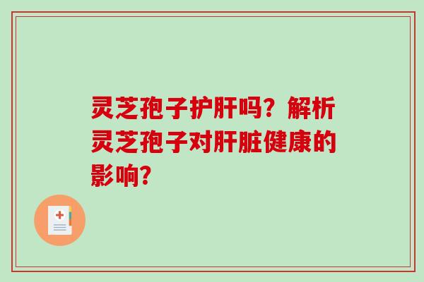 灵芝孢子护肝吗?解析灵芝孢子对肝脏健康的影响?-第1张图片-破壁灵芝孢子粉研究指南 灵芝孢子护肝吗?解析灵芝孢子对肝脏健康的影响?-第1张图片-破壁灵芝孢子粉研究指南