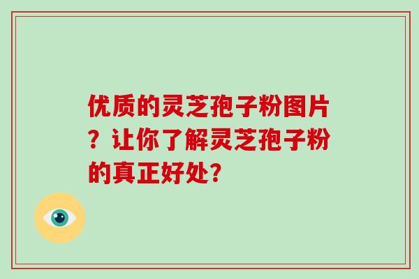 优质的灵芝孢子粉图片?让你了解灵芝孢子粉的真正好处?-第1张图片-破壁灵芝孢子粉研究指南 优质的灵芝孢子粉图片?让你了解灵芝孢子粉的真正好处?-第1张图片-破壁灵芝孢子粉研究指南