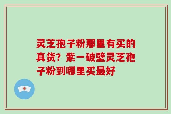 灵芝孢子粉那里有买的真货?紫一破壁灵芝孢子粉到哪里买最好-第1张图片-破壁灵芝孢子粉研究指南 灵芝孢子粉那里有买的真货?紫一破壁灵芝孢子粉到哪里买最好-第1张图片-破壁灵芝孢子粉研究指南