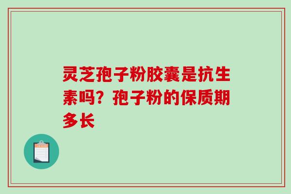 灵芝孢子粉胶囊是抗生素吗?孢子粉的保质期多长-第1张图片-破壁灵芝孢子粉研究指南 灵芝孢子粉胶囊是抗生素吗?孢子粉的保质期多长-第1张图片-破壁灵芝孢子粉研究指南