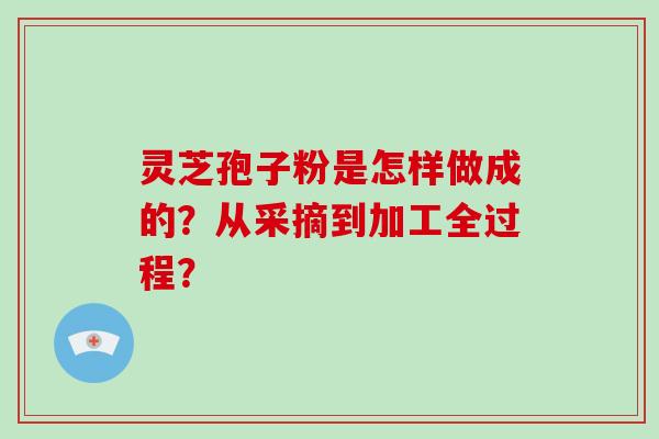 灵芝孢子粉是怎样做成的?从采摘到加工全过程?-第1张图片-破壁灵芝孢子粉研究指南 灵芝孢子粉是怎样做成的?从采摘到加工全过程?-第1张图片-破壁灵芝孢子粉研究指南