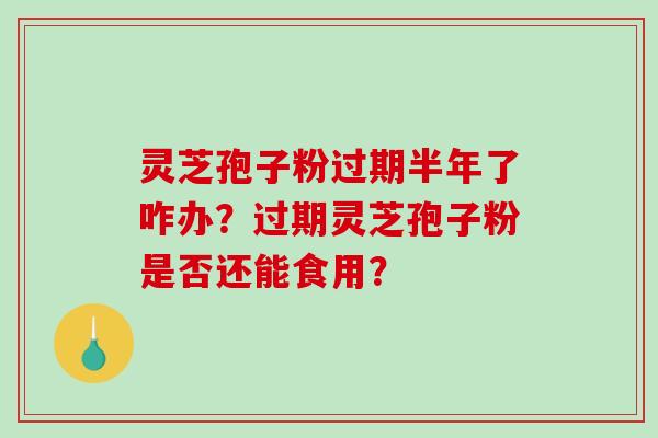 灵芝孢子粉过期半年了咋办?过期灵芝孢子粉是否还能食用?-第1张图片-破壁灵芝孢子粉研究指南 灵芝孢子粉过期半年了咋办?过期灵芝孢子粉是否还能食用?-第1张图片-破壁灵芝孢子粉研究指南