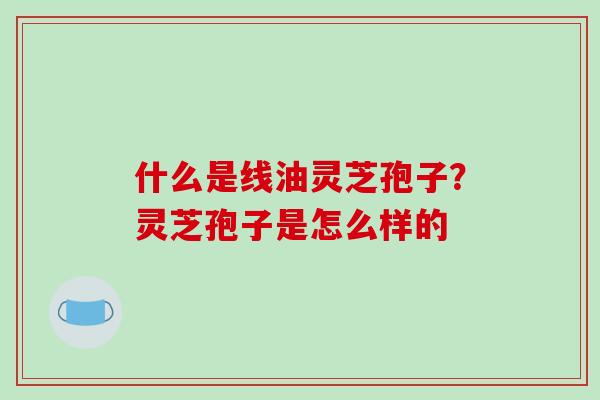 什么是线油灵芝孢子？灵芝孢子是怎么样的-第1张图片-破壁灵芝孢子粉研究指南