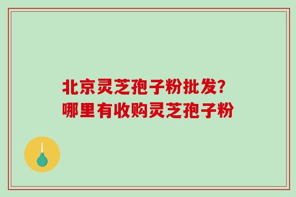 北京灵芝孢子粉批发?哪里有收购灵芝孢子粉-第1张图片-破壁灵芝孢子粉研究指南 北京灵芝孢子粉批发?哪里有收购灵芝孢子粉-第1张图片-破壁灵芝孢子粉研究指南