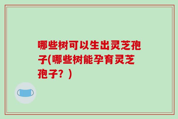 哪些树可以生出灵芝孢子(哪些树能孕育灵芝孢子?)-第1张图片-破壁灵芝孢子粉研究指南 哪些树可以生出灵芝孢子(哪些树能孕育灵芝孢子?)-第1张图片-破壁灵芝孢子粉研究指南