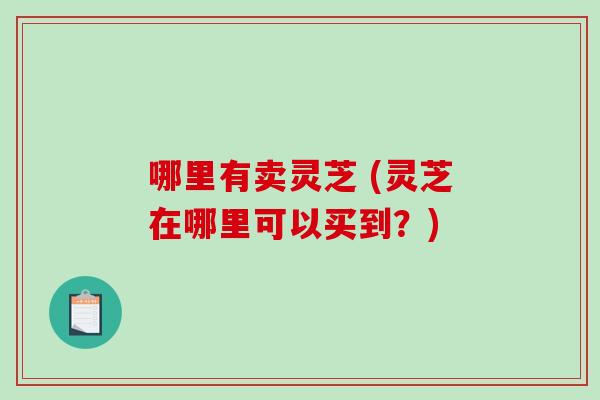 哪里有卖灵芝 (灵芝在哪里可以买到?)-第1张图片-破壁灵芝孢子粉研究指南 哪里有卖灵芝 (灵芝在哪里可以买到?)-第1张图片-破壁灵芝孢子粉研究指南