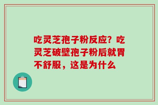 吃灵芝孢子粉反应?吃灵芝破壁孢子粉后就胃不舒服,这是为什么-第1张图片-破壁灵芝孢子粉研究指南 吃灵芝孢子粉反应?吃灵芝破壁孢子粉后就胃不舒服,这是为什么-第1张图片-破壁灵芝孢子粉研究指南