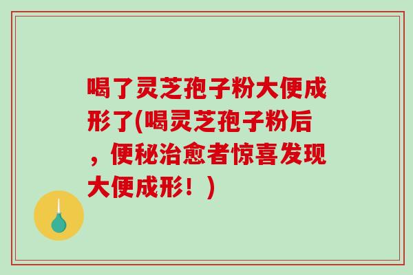 喝了灵芝孢子粉大便成形了(喝灵芝孢子粉后,便秘治愈者惊喜发现大便成形!)-第1张图片-破壁灵芝孢子粉研究指南 喝了灵芝孢子粉大便成形了(喝灵芝孢子粉后,便秘治愈者惊喜发现大便成形!)-第1张图片-破壁灵芝孢子粉研究指南