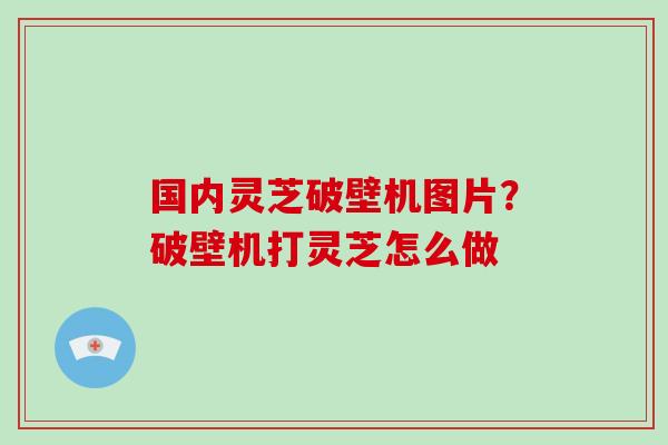国内灵芝破壁机图片?破壁机打灵芝怎么做-第1张图片-破壁灵芝孢子粉研究指南 国内灵芝破壁机图片?破壁机打灵芝怎么做-第1张图片-破壁灵芝孢子粉研究指南