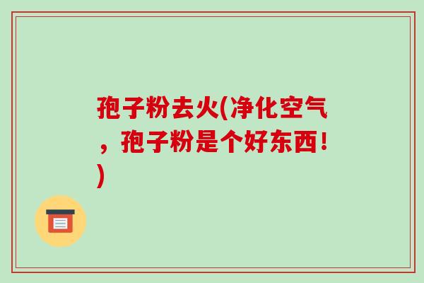 孢子粉去火(净化空气,孢子粉是个好东西!)-第1张图片-破壁灵芝孢子粉研究指南 孢子粉去火(净化空气,孢子粉是个好东西!)-第1张图片-破壁灵芝孢子粉研究指南