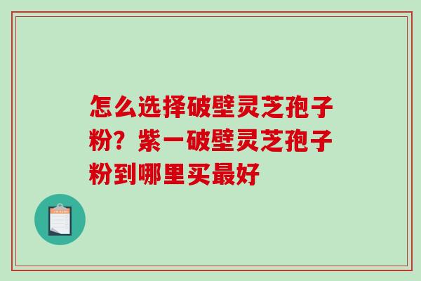 怎么选择破壁灵芝孢子粉?紫一破壁灵芝孢子粉到哪里买最好-第1张图片-破壁灵芝孢子粉研究指南 怎么选择破壁灵芝孢子粉?紫一破壁灵芝孢子粉到哪里买最好-第1张图片-破壁灵芝孢子粉研究指南