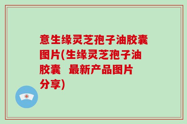 意生缘灵芝孢子油胶囊图片(生缘灵芝孢子油胶囊 最新产品图片分享)-第1张图片-破壁灵芝孢子粉研究指南 意生缘灵芝孢子油胶囊图片(生缘灵芝孢子油胶囊 最新产品图片分享)-第1张图片-破壁灵芝孢子粉研究指南