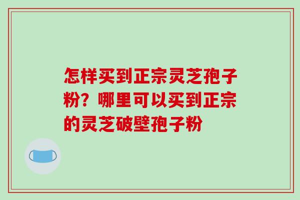 怎样买到正宗灵芝孢子粉?哪里可以买到正宗的灵芝破壁孢子粉-第1张图片-破壁灵芝孢子粉研究指南 怎样买到正宗灵芝孢子粉?哪里可以买到正宗的灵芝破壁孢子粉-第1张图片-破壁灵芝孢子粉研究指南
