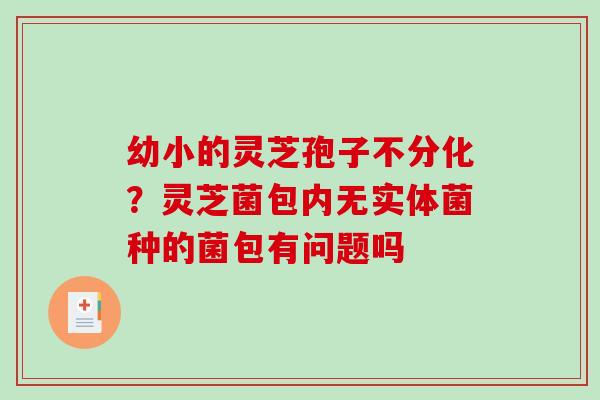 幼小的灵芝孢子不分化?灵芝菌包内无实体菌种的菌包有问题吗-第1张图片-破壁灵芝孢子粉研究指南 幼小的灵芝孢子不分化?灵芝菌包内无实体菌种的菌包有问题吗-第1张图片-破壁灵芝孢子粉研究指南