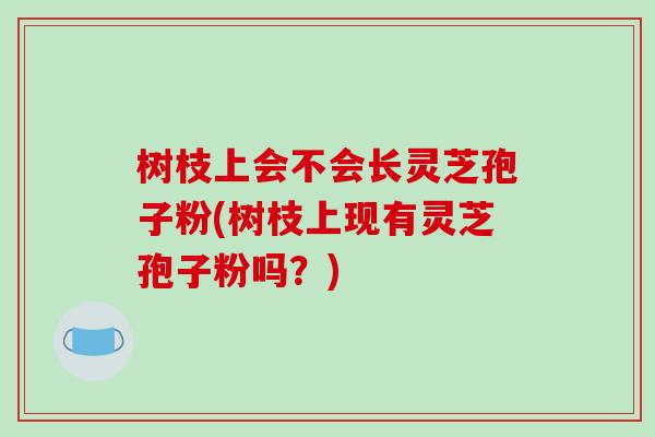 树枝上会不会长灵芝孢子粉(树枝上现有灵芝孢子粉吗?)-第1张图片-破壁灵芝孢子粉研究指南 树枝上会不会长灵芝孢子粉(树枝上现有灵芝孢子粉吗?)-第1张图片-破壁灵芝孢子粉研究指南