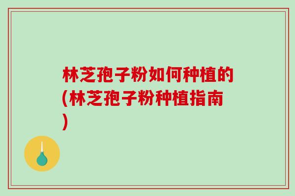 林芝孢子粉如何种植的(林芝孢子粉种植指南)-第1张图片-破壁灵芝孢子粉研究指南 林芝孢子粉如何种植的(林芝孢子粉种植指南)-第1张图片-破壁灵芝孢子粉研究指南