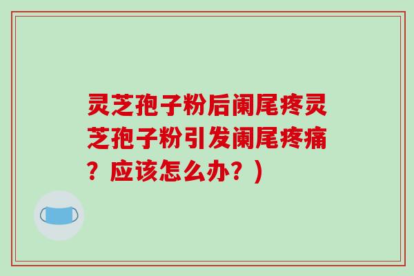 灵芝孢子粉后阑尾疼灵芝孢子粉引发阑尾疼痛？应该怎么办？)-第1张图片-破壁灵芝孢子粉研究指南
