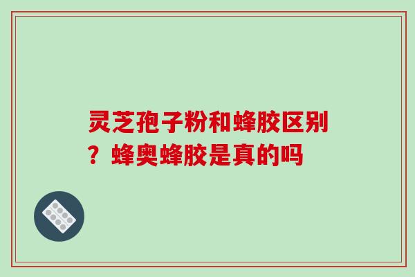 灵芝孢子粉和蜂胶区别?蜂奥蜂胶是真的吗-第1张图片-破壁灵芝孢子粉研究指南 灵芝孢子粉和蜂胶区别?蜂奥蜂胶是真的吗-第1张图片-破壁灵芝孢子粉研究指南
