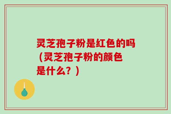 灵芝孢子粉是红色的吗 (灵芝孢子粉的颜色是什么?)-第1张图片-破壁灵芝孢子粉研究指南 灵芝孢子粉是红色的吗 (灵芝孢子粉的颜色是什么?)-第1张图片-破壁灵芝孢子粉研究指南