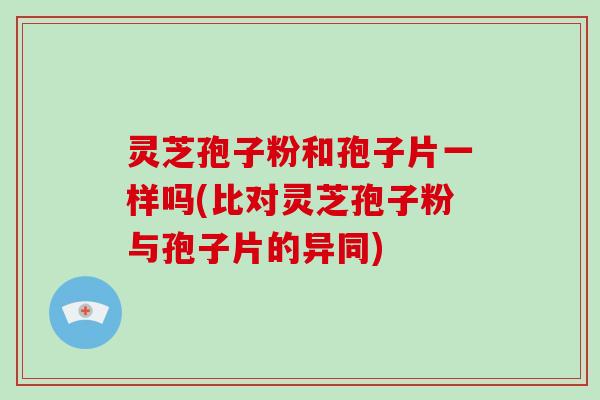 灵芝孢子粉和孢子片一样吗(比对灵芝孢子粉与孢子片的异同)-第1张图片-破壁灵芝孢子粉研究指南 灵芝孢子粉和孢子片一样吗(比对灵芝孢子粉与孢子片的异同)-第1张图片-破壁灵芝孢子粉研究指南