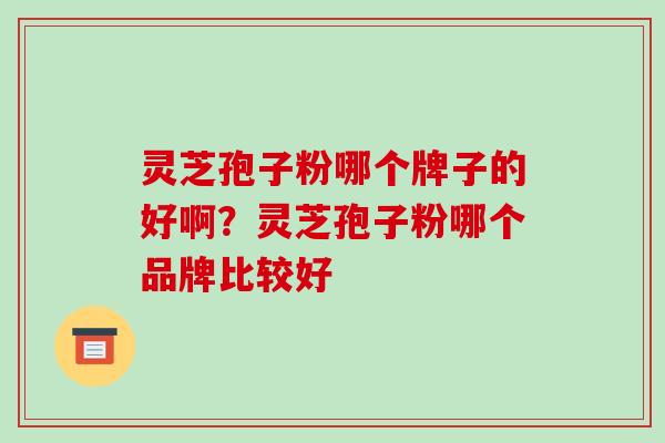 灵芝孢子粉哪个牌子的好啊?灵芝孢子粉哪个品牌比较好-第1张图片-破壁灵芝孢子粉研究指南 灵芝孢子粉哪个牌子的好啊?灵芝孢子粉哪个品牌比较好-第1张图片-破壁灵芝孢子粉研究指南