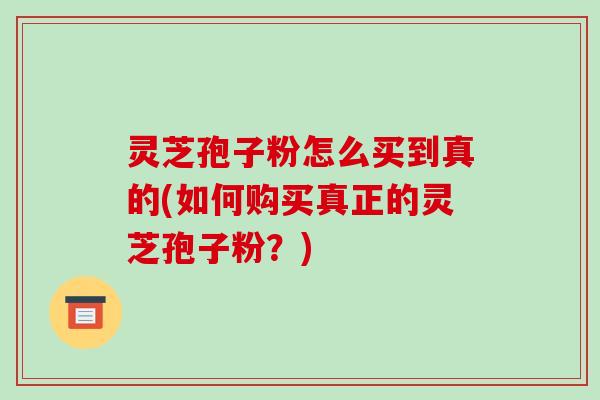 灵芝孢子粉怎么买到真的(如何购买真正的灵芝孢子粉?)-第1张图片-破壁灵芝孢子粉研究指南 灵芝孢子粉怎么买到真的(如何购买真正的灵芝孢子粉?)-第1张图片-破壁灵芝孢子粉研究指南