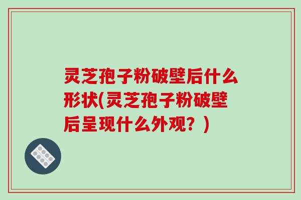灵芝孢子粉破壁后什么形状(灵芝孢子粉破壁后呈现什么外观?)-第1张图片-破壁灵芝孢子粉研究指南 灵芝孢子粉破壁后什么形状(灵芝孢子粉破壁后呈现什么外观?)-第1张图片-破壁灵芝孢子粉研究指南
