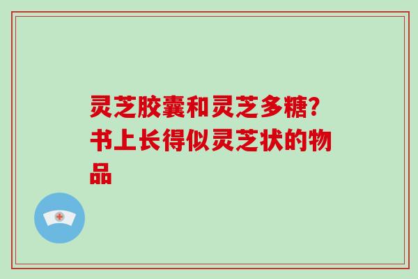 灵芝胶囊和灵芝多糖?书上长得似灵芝状的物品-第1张图片-破壁灵芝孢子粉研究指南 灵芝胶囊和灵芝多糖?书上长得似灵芝状的物品-第1张图片-破壁灵芝孢子粉研究指南
