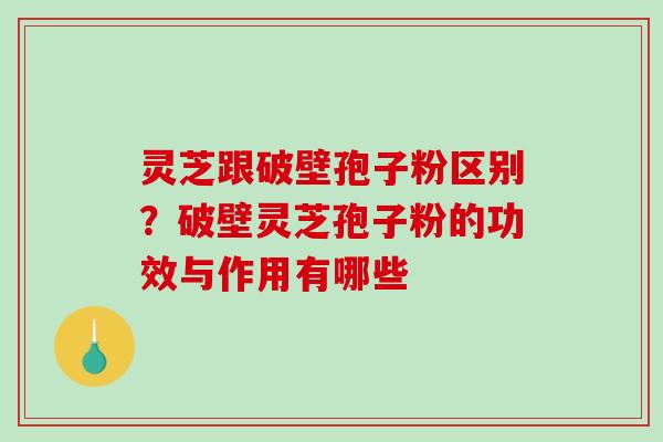灵芝跟破壁孢子粉区别?破壁灵芝孢子粉的功效与作用有哪些-第1张图片-破壁灵芝孢子粉研究指南 灵芝跟破壁孢子粉区别?破壁灵芝孢子粉的功效与作用有哪些-第1张图片-破壁灵芝孢子粉研究指南