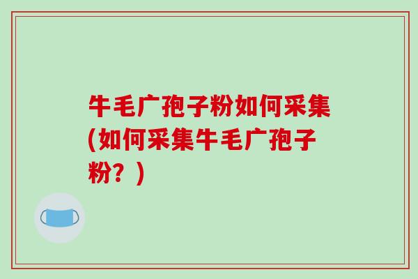 牛毛广孢子粉如何采集(如何采集牛毛广孢子粉?)-第1张图片-破壁灵芝孢子粉研究指南 牛毛广孢子粉如何采集(如何采集牛毛广孢子粉?)-第1张图片-破壁灵芝孢子粉研究指南
