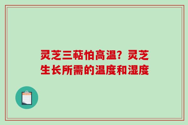 灵芝三萜怕高温？灵芝生长所需的温度和湿度-第1张图片-破壁灵芝孢子粉研究指南