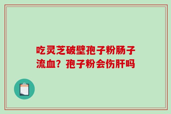 吃灵芝破壁孢子粉肠子流血?孢子粉会伤肝吗-第1张图片-破壁灵芝孢子粉研究指南 吃灵芝破壁孢子粉肠子流血?孢子粉会伤肝吗-第1张图片-破壁灵芝孢子粉研究指南